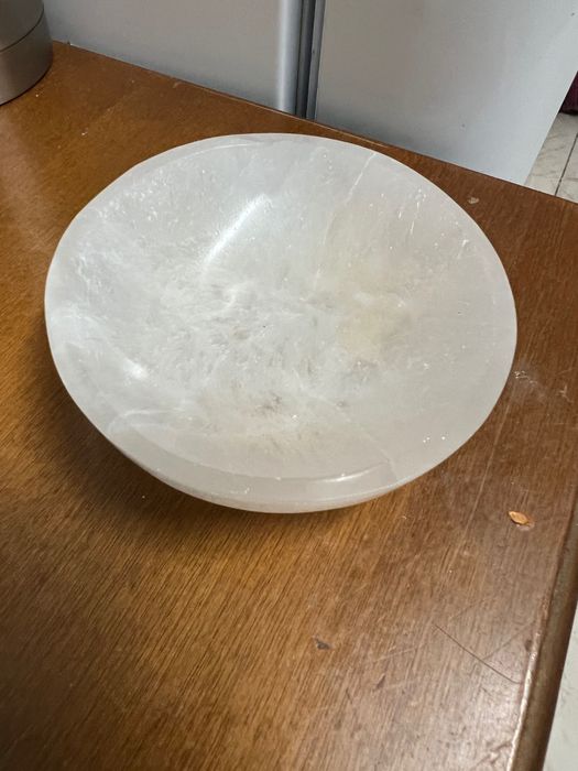 Selenite perfeito para colocar cristais em cima 10cm diametro