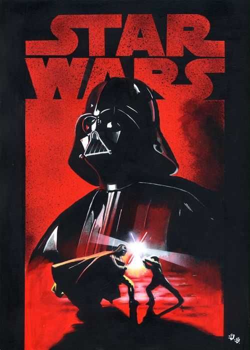 Pintura (40X30) Star Wars (Darth Vader)