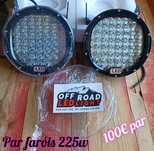 Faróis led 225W 9"