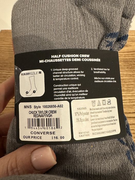 Набір теплих чоловічих шкарпеток Chuck Tailor від Converse