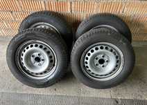 Vw T5/T6 4 koła letnie opony z felgami , Continental R16C 215/65  8mm