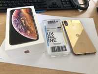 Ідеал Iphone xs 64 (все рідне)+ коробка + 2 нових чохла,  Gold