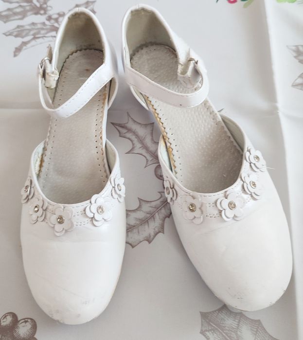 Buty białe 37, na rzepy, ślub, wesele, druhna