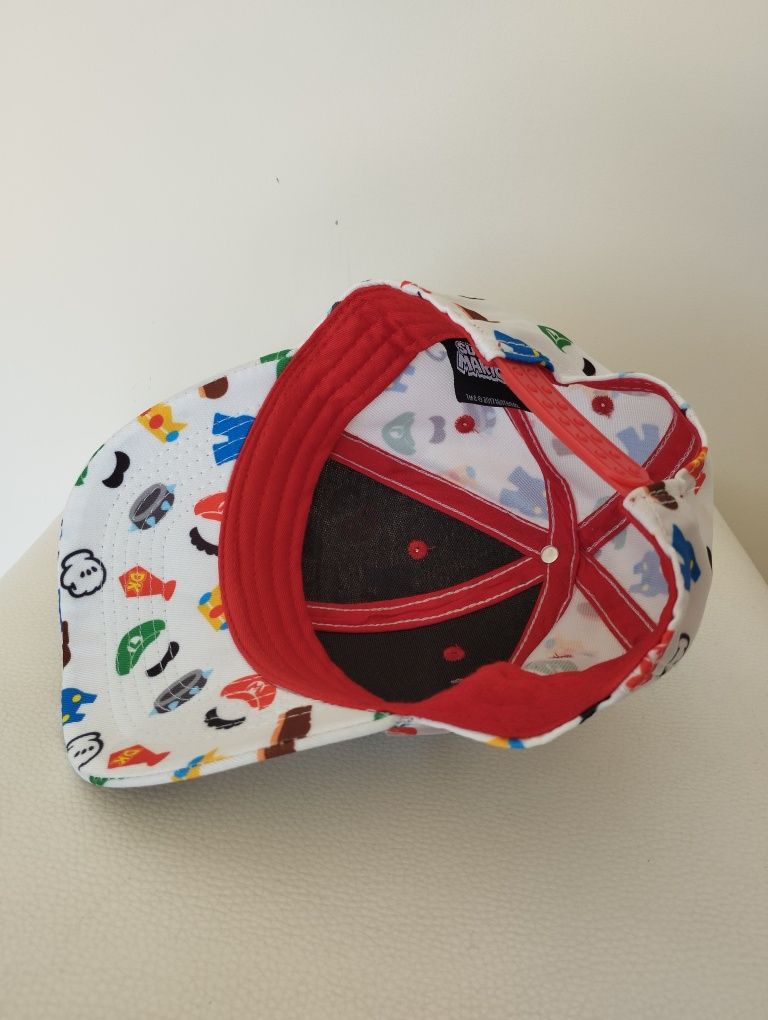 Czapka z daszkiem dziecięca Super Mario, BioWorld, biała, nowa, oryg.