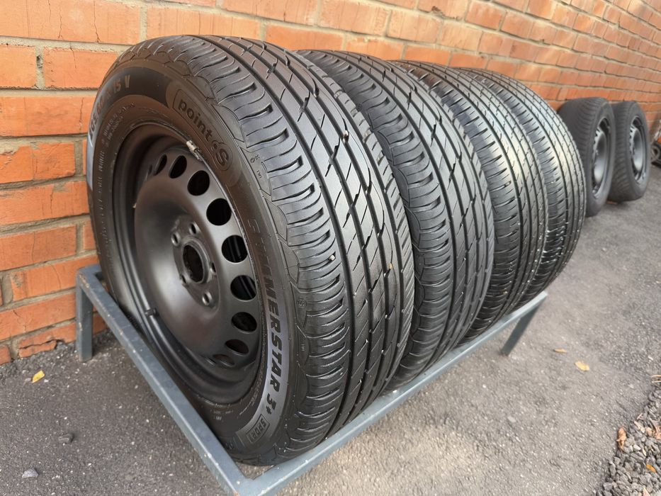 Комплект Диски резина літо 205 60 15 Гольф Тоуран Каді Пасат R15 5112