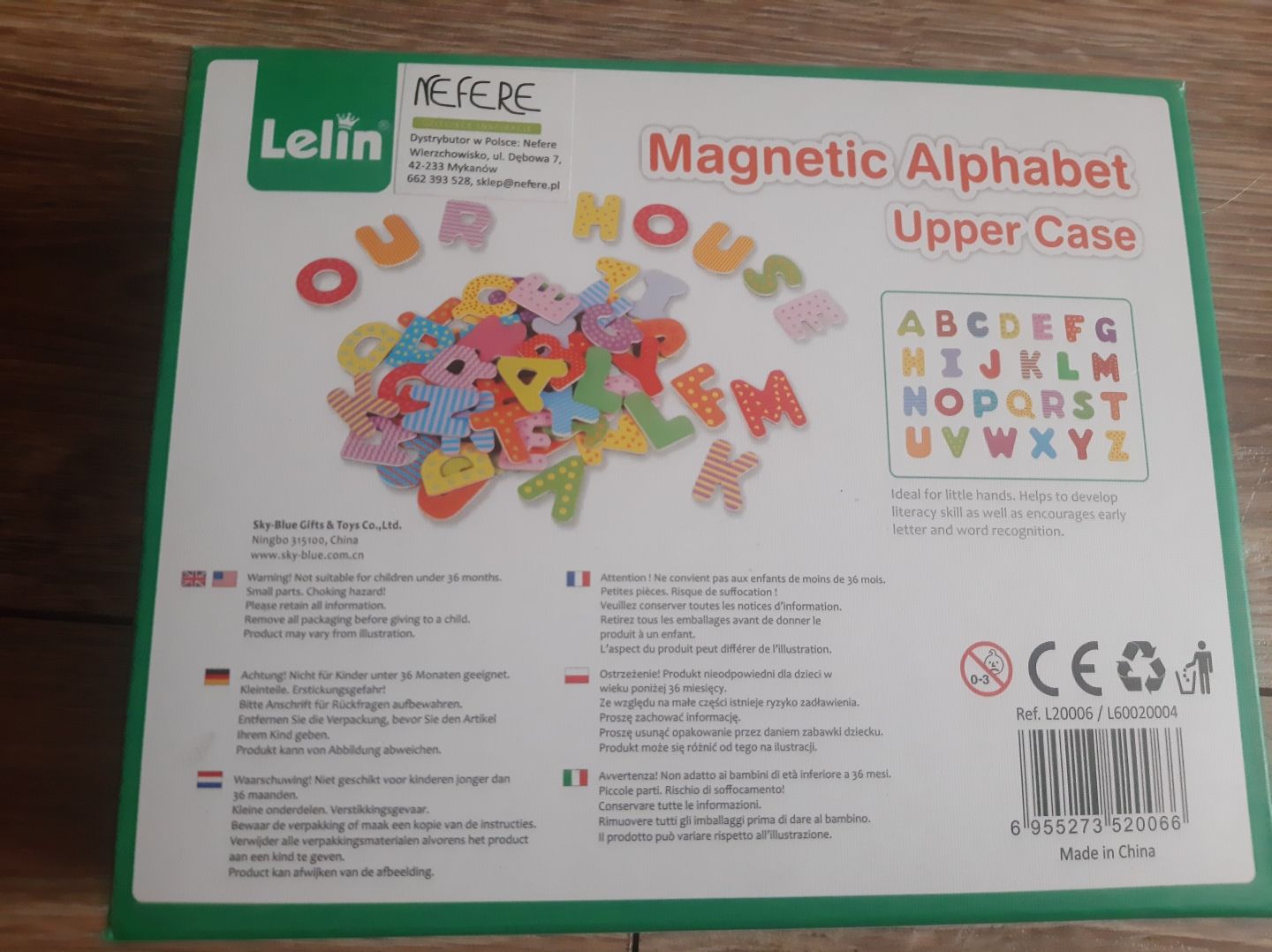 Litery i cyfry magnetyczne zestaw Ok 100szt magnes Lelin alfabet