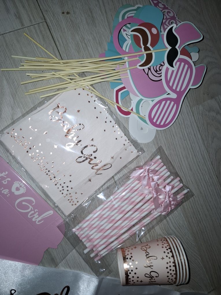 Dekoracje na baby shower dziewczynka/girl