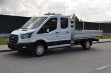 Ford TRANSIT L3 7 OSOBOWY FABRYCZNIE NOWY !!! DOSTĘPNY OD RĘKI !!! DOKA DUBEL KABINA PODWÓJNA KABINA + SKRZYNIA HAK