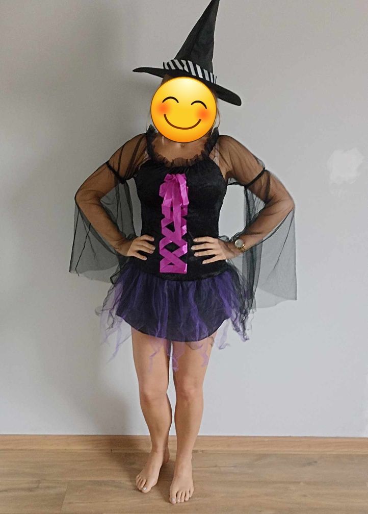 Mini sexy czarownica wiedzma 36/38 S/M sukienka strój przebranie
