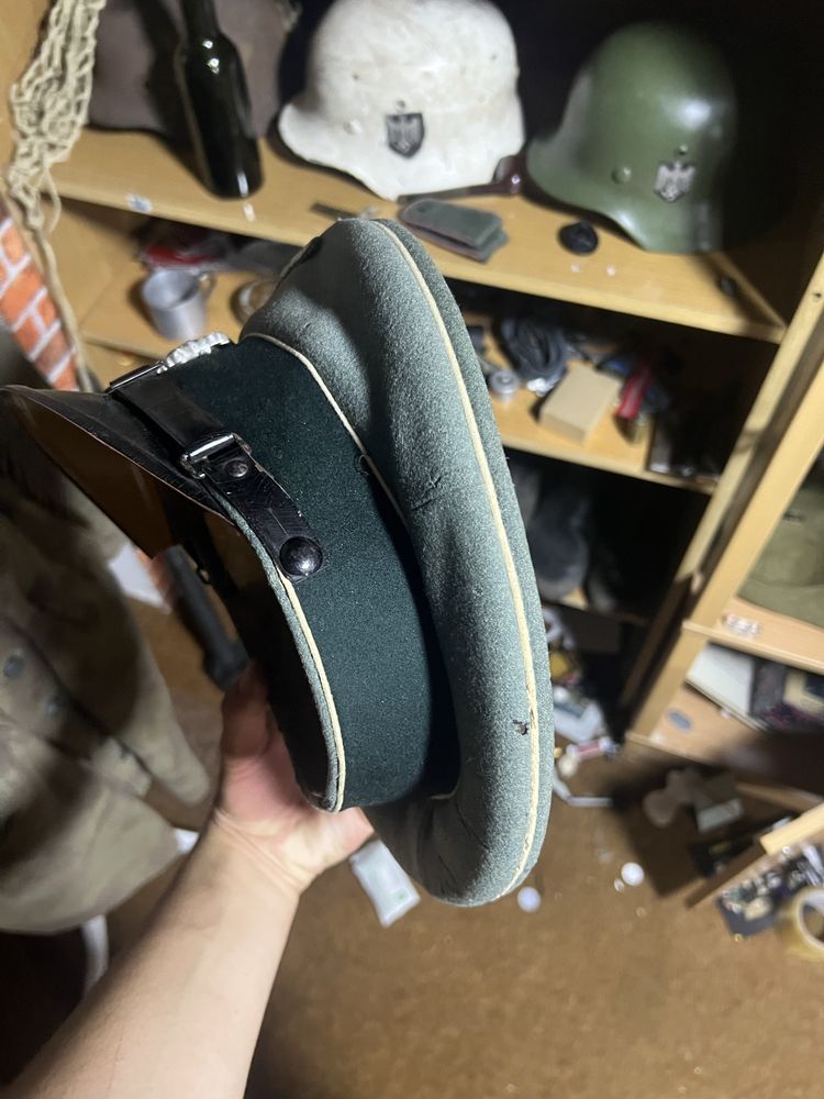Czapka niemiecka służbowa wehrmacht schirmmutze 3 rzesza hełm bagnet