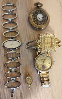 Zestaw Zegarków naręczny kieszonkowy zegarek złoty srebrny Timemaster