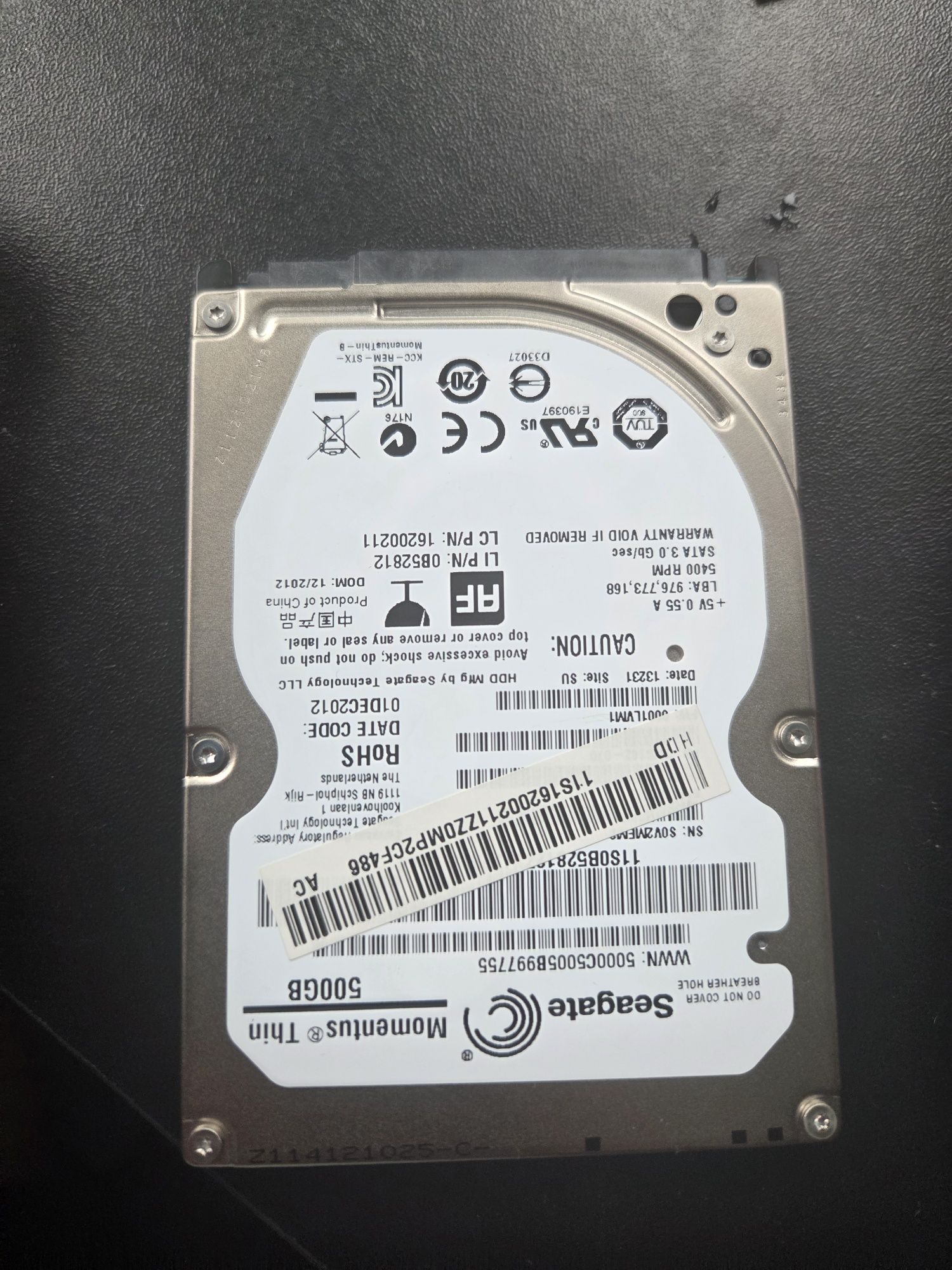 Sprzedam sprawny dysk Segate 2.5 Cala 500 GB (Testy na zdjeciach)