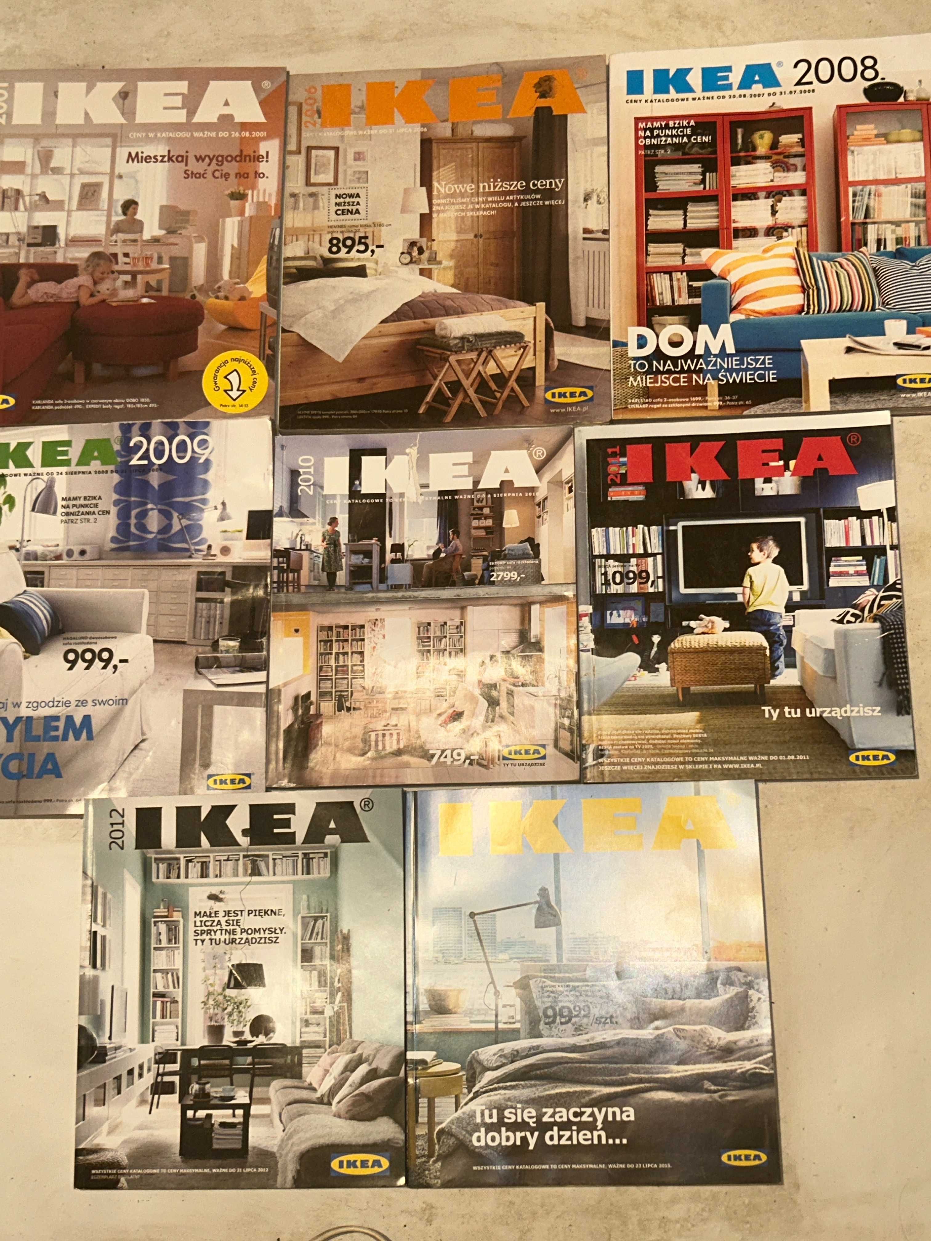 Katalogi IKEA - lata 2001/2015 - 8 sztuk