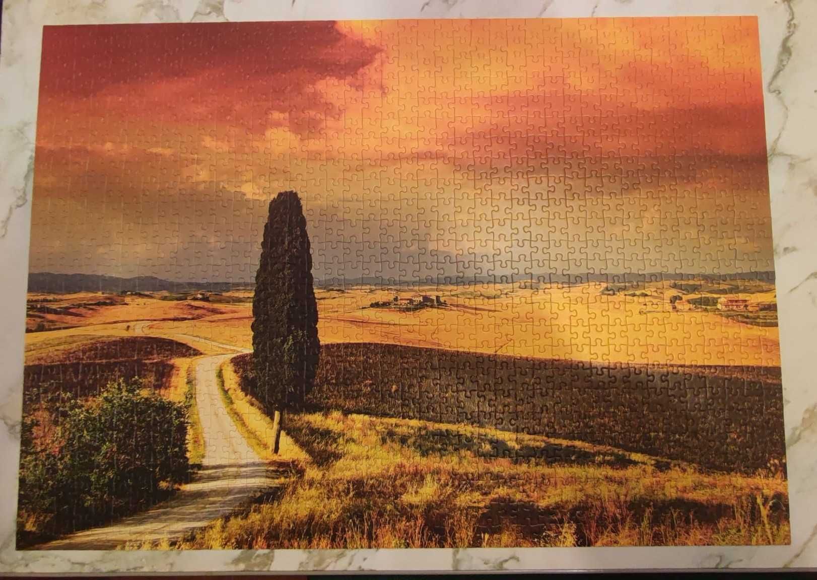 Puzzle Jumbo Pôr-do-sol na Toscana 1000 Peças