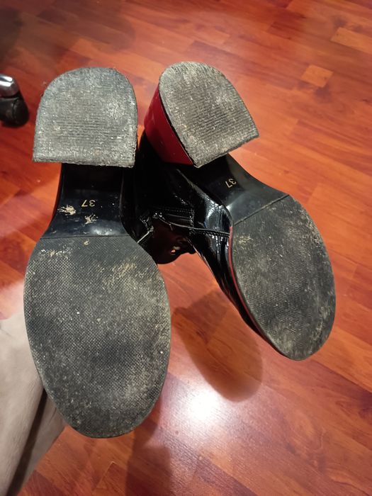 Шкіряні лакові ботільйони ботінки нарядні