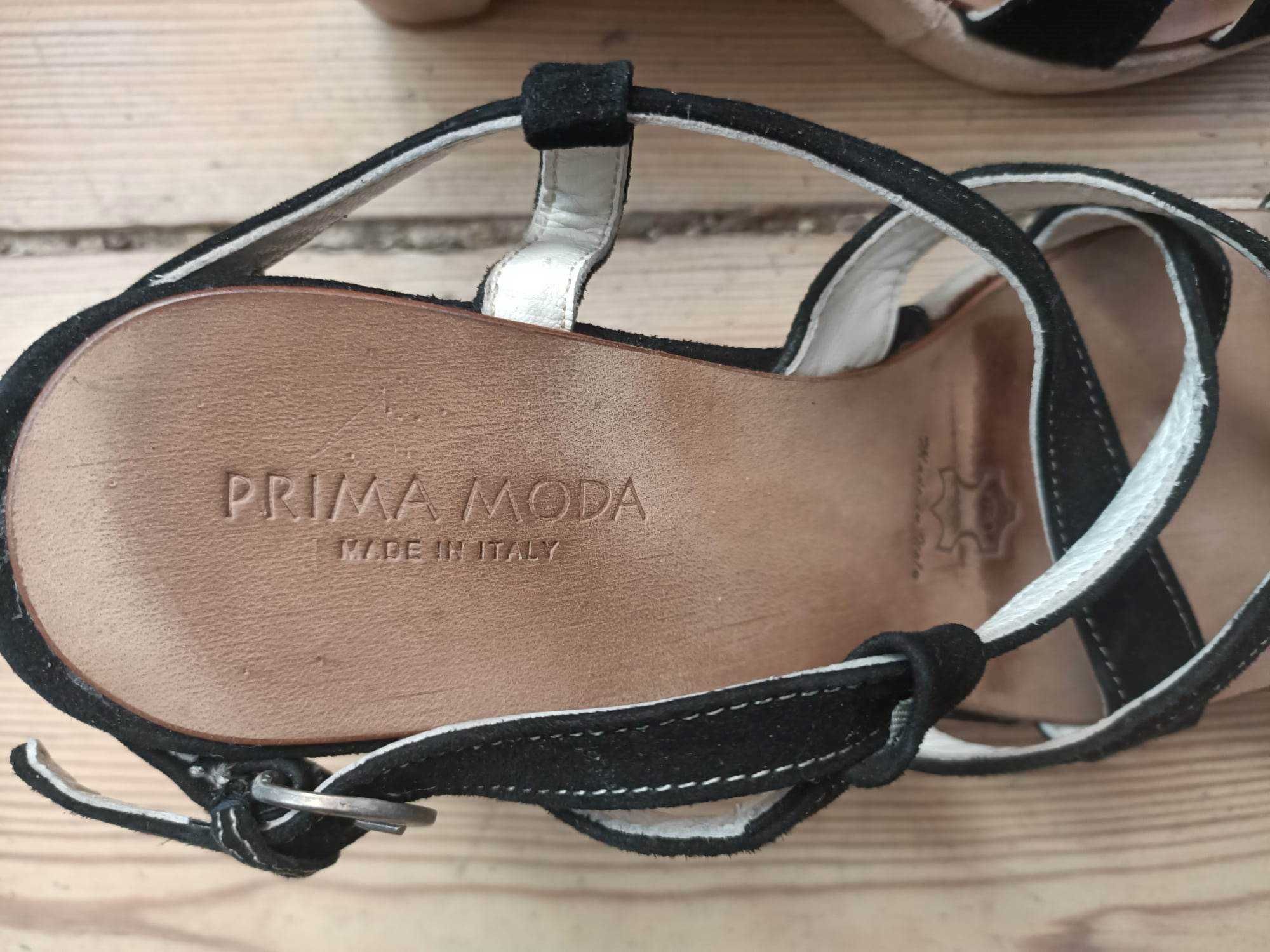 Sandały Prima Moda, zamszowe, r.38
