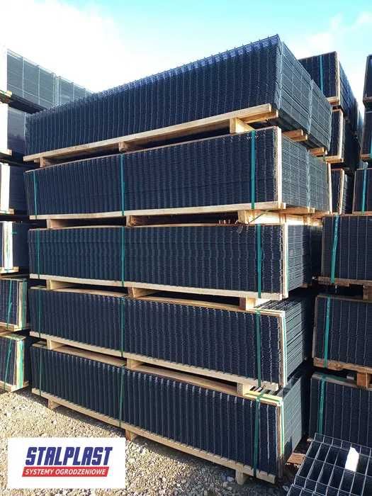 Panele ogrodzeniowe antrac fi 5 123 cm plus podmurówka słupki do panel