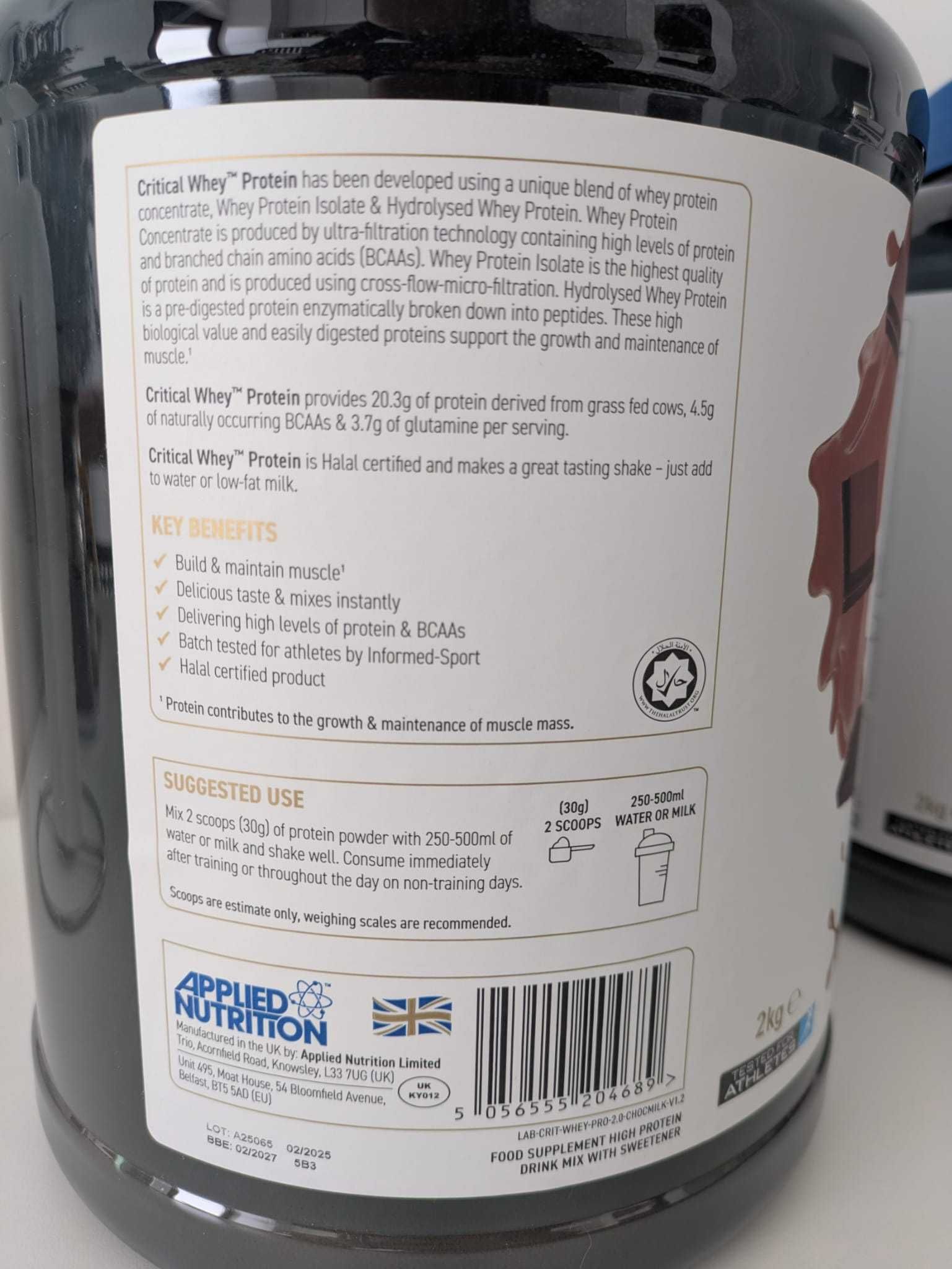 Applied Nutrition - Critical Whey Protein 2KG - NOVO