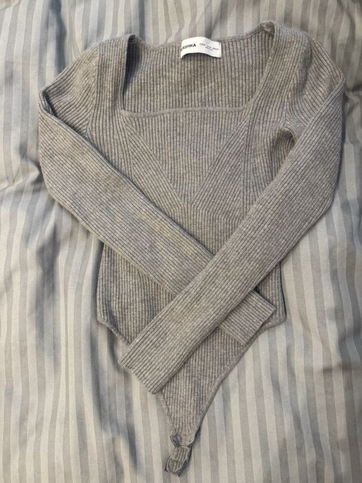 Боди теплое Bershka с квадратным вырезом