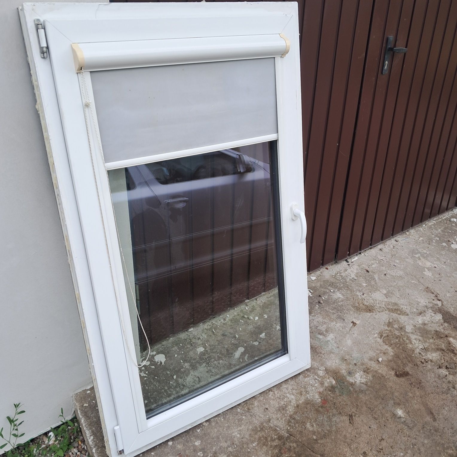 Okno 86 cm Szerokość na 139 Wysokość  z zewnątrz bagienny dąb,