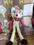 Peluche vintage, raposa dos anos 50