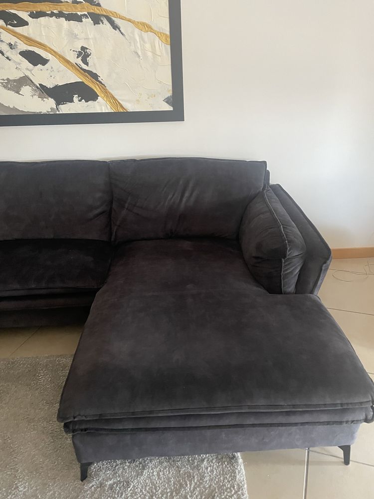 Sofa Chaise long cinzento
