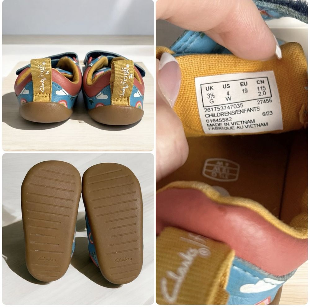 Оригінальні шкіряні мокасини, пінетки Clarks 19 розмір