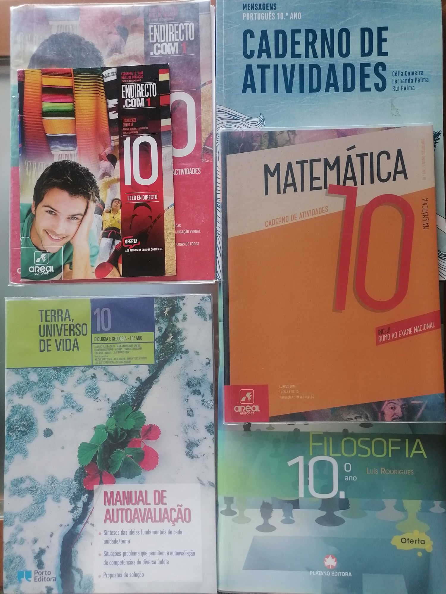 Cadernos de Atividades - 10.º Ano - como novos