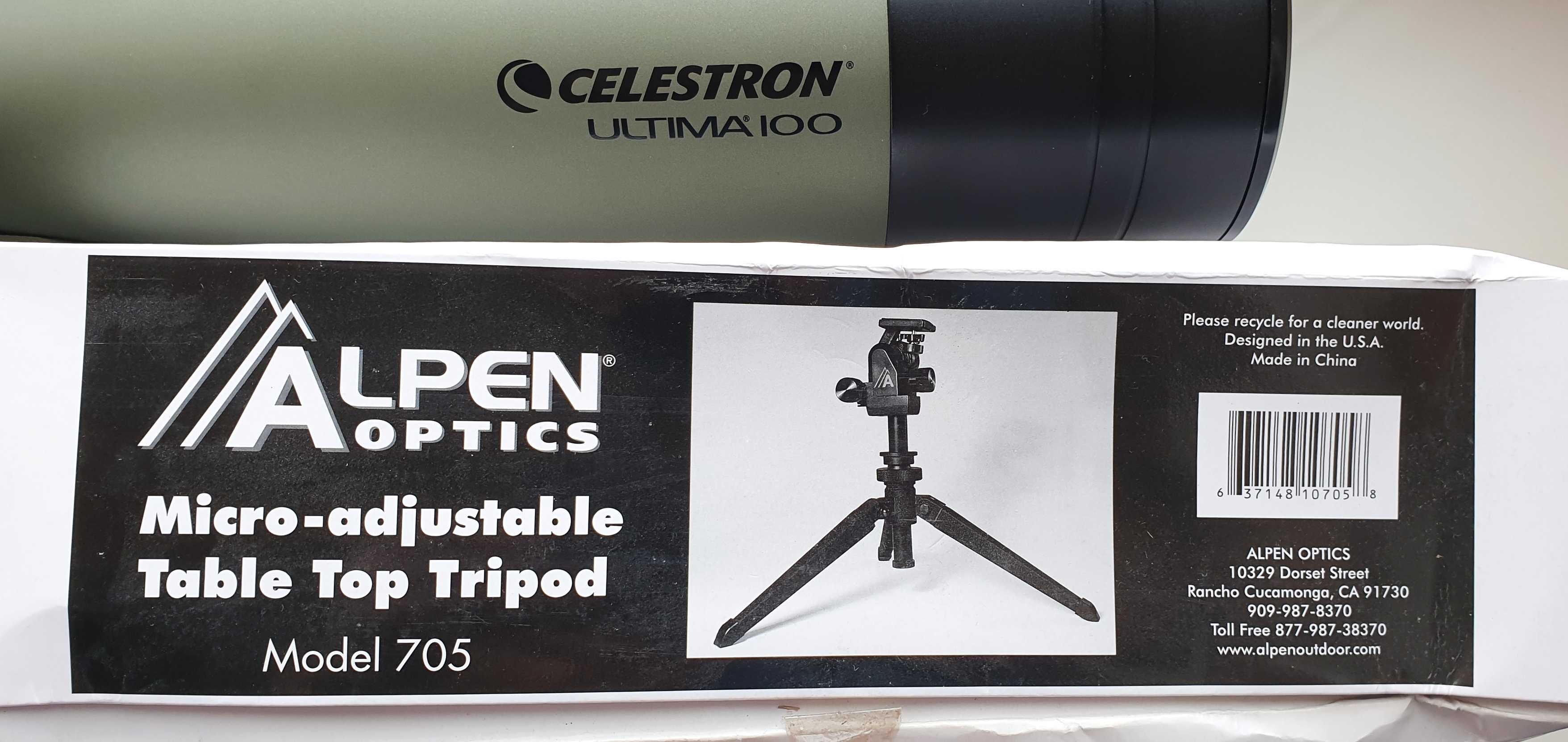 Підзорна труба Celestron Ultima 100 та штатив Alpen Optics 705 (разом)