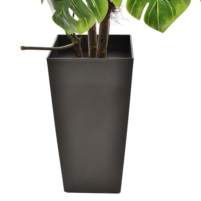 Monstera rododendron sztuczne kwiaty donica kompozycja liście prezent