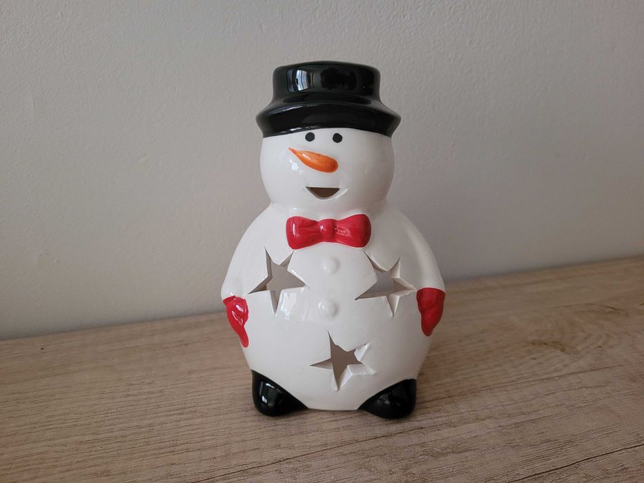 świecznik świąteczny bałwan bałwanek dla dzieci - nowy