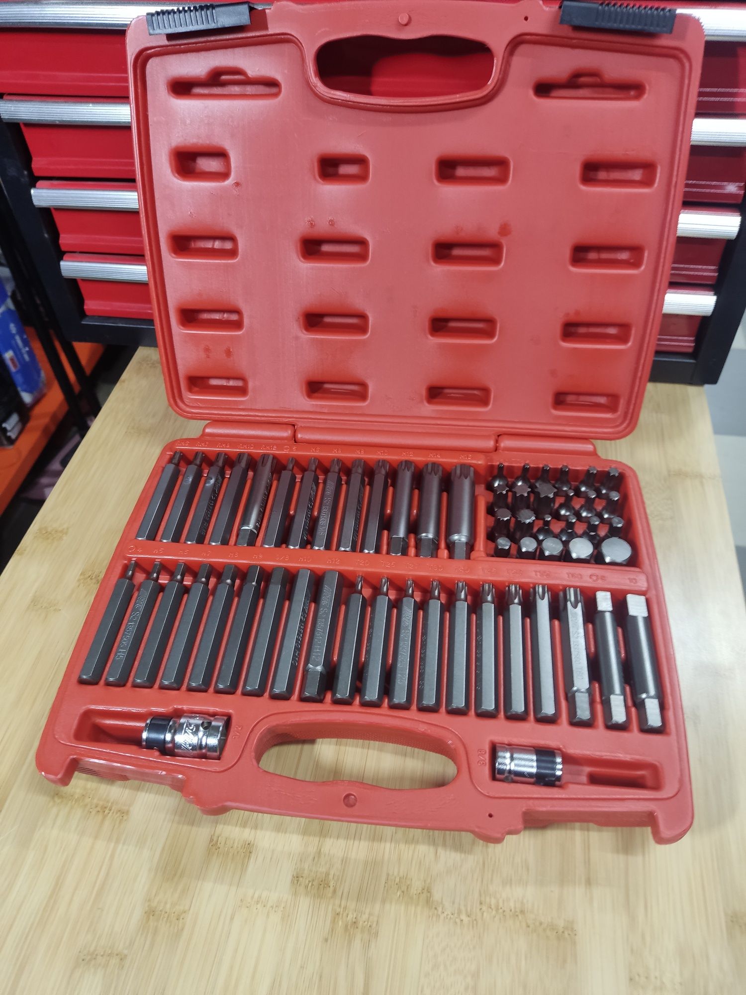 Набор бит TORX, HEX, SPLINE 58ед. Набір біт 3509 JTC