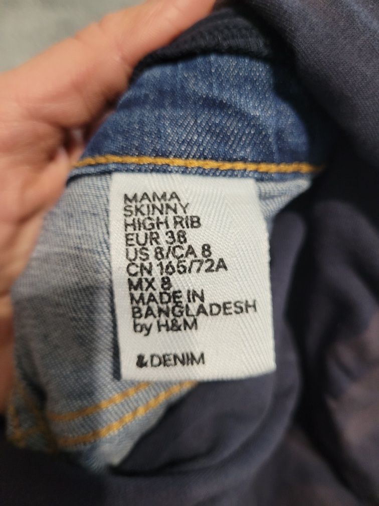 Spodnie ciążowe H&M, rozm. 38 dla wysokiej osoby. Długość nagawki 102,