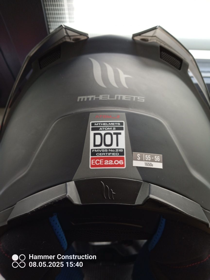 MT Helmets Atom 2 kask motocyklowy rozm. S szczękowy - stan bdb
