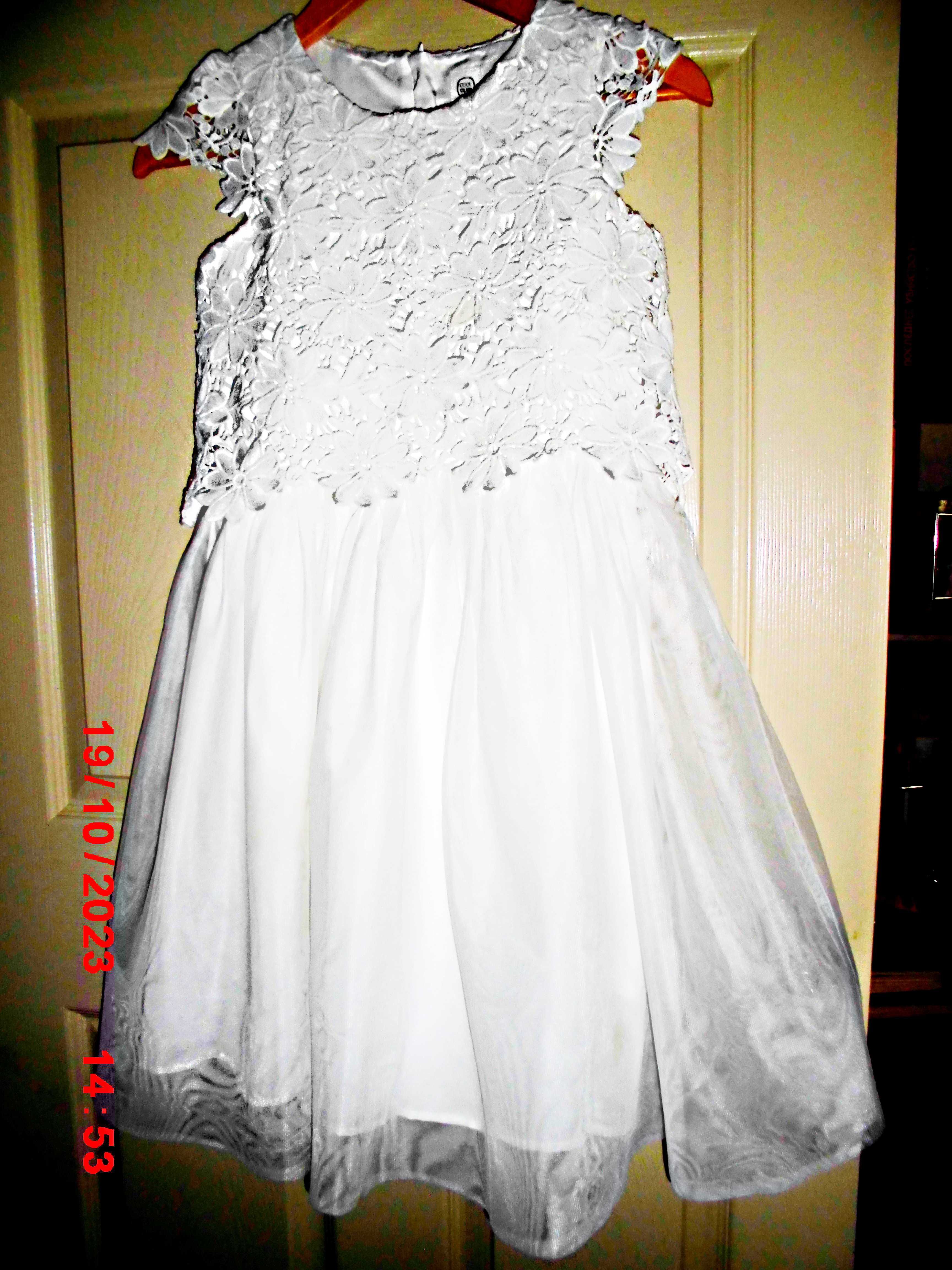Платье, сказочное, белоснежное, для принцессы, COOL CLUB Польша,