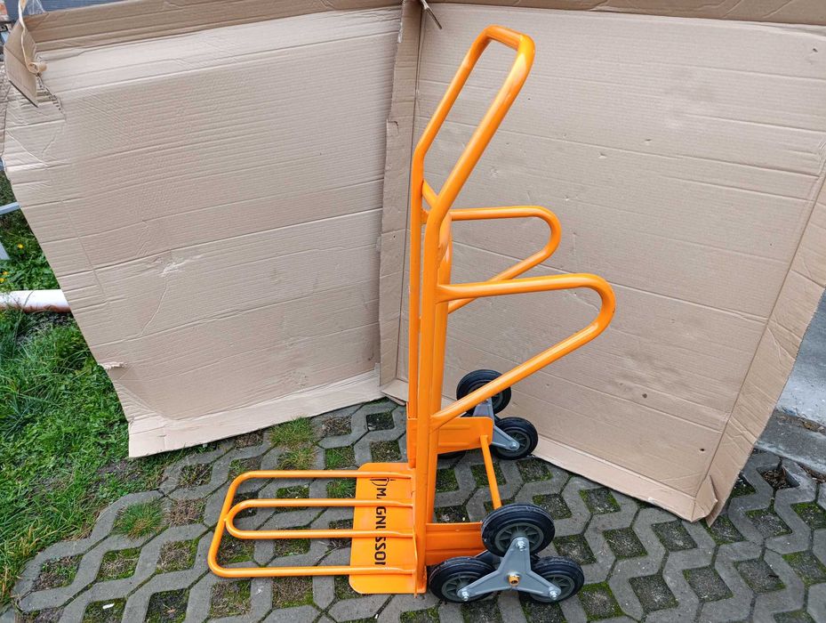 Wózek transportowy duży schodowy potrójne koła 150kg Magnusson