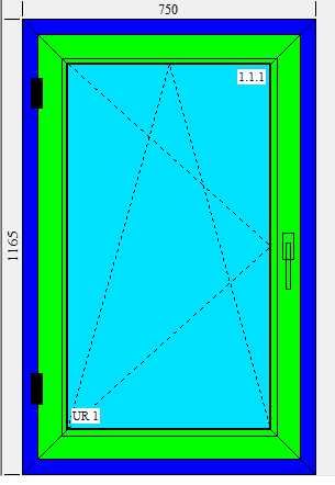 Tanie okno 75x116,5  (80x120), nowe, 3 szyby