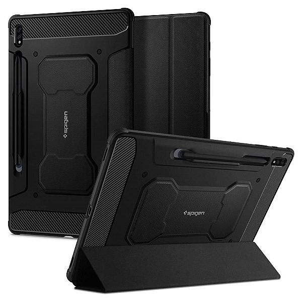 Spigen Rugged Armor ”pro” Galaxy Tab S7+ / S8+ Plus 12.4 Black