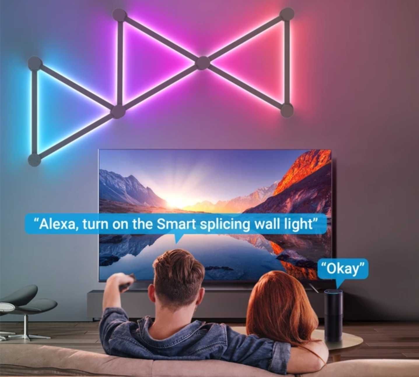RGB Набір настінних світильників LED Smart Wall Lamp 9pcs (TuYa WIFI)