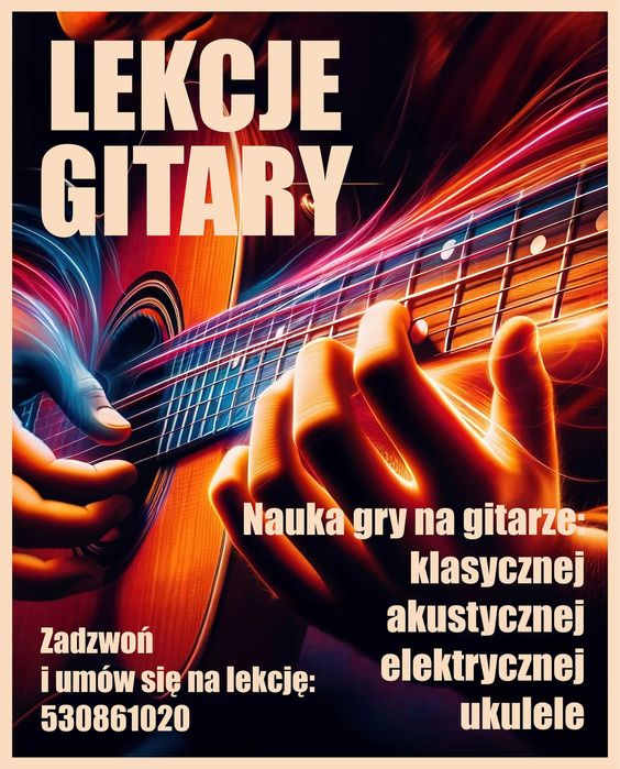 Nauka gry na gitarze: klasycznej, akustycznej, elektrycznej, ukulele