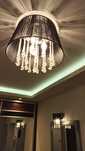 Lampa czarna kryształowa plafon