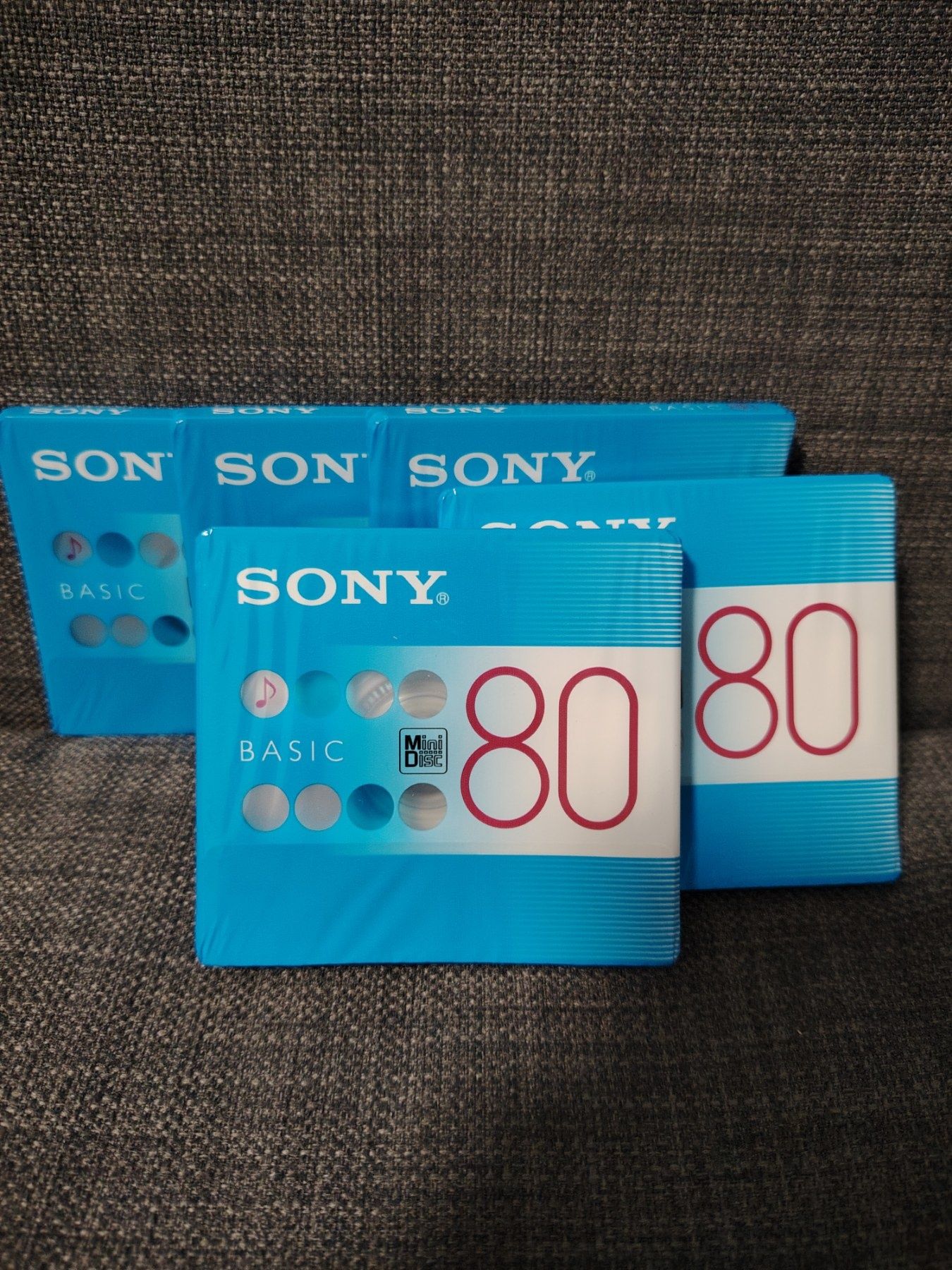 Минидиск,minidisc SONY Basic 80 min 5 дисков