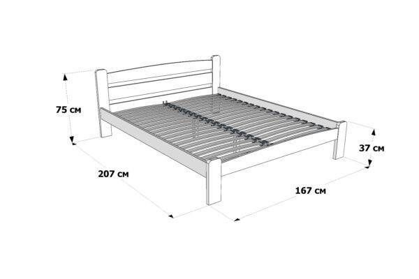 Ліжко 160×200,ліжко дерев'яне,ламелі,матрац