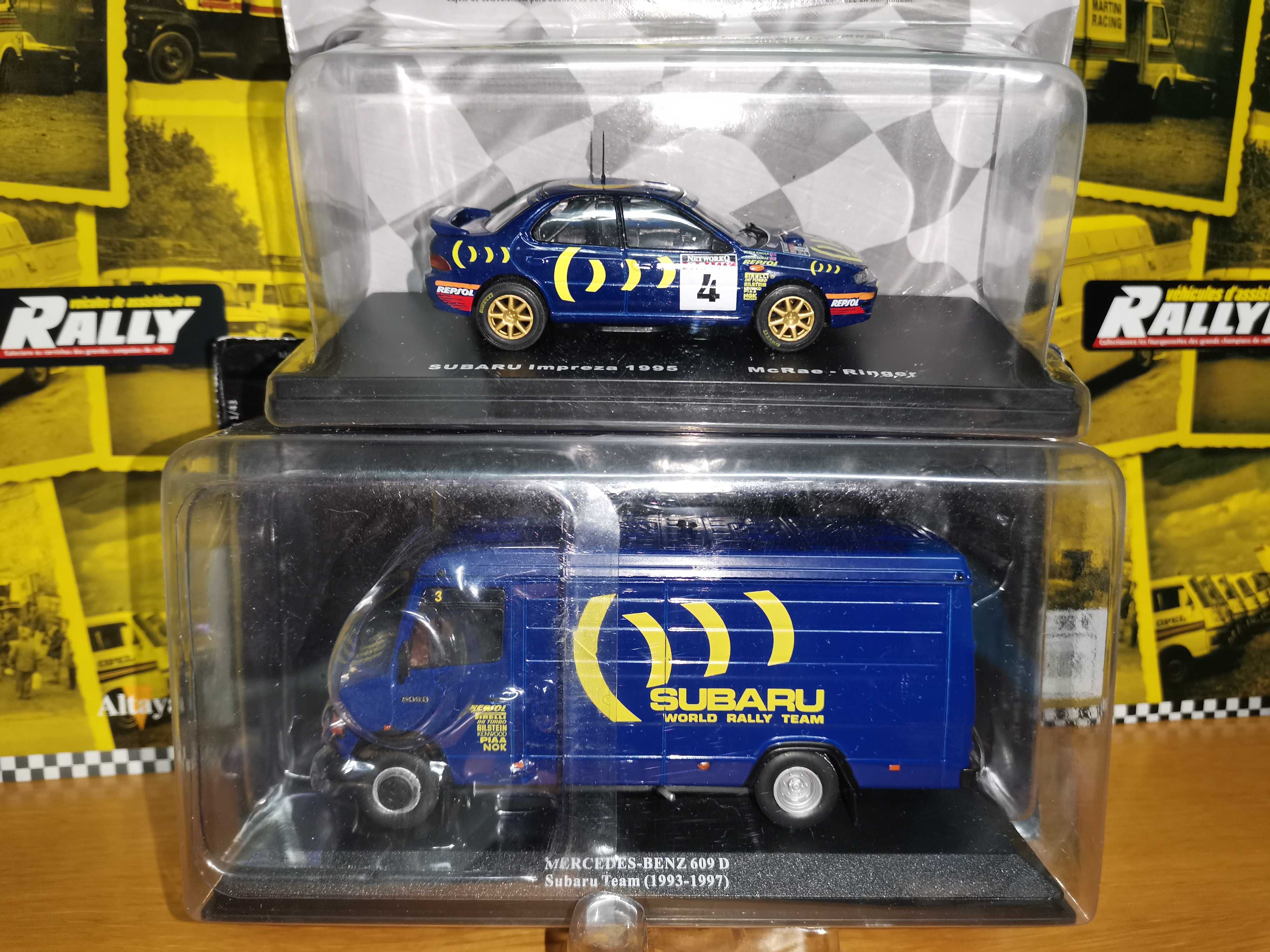 Lote Subaru Impreza + Mercedes Benz assistência Rally 1:43