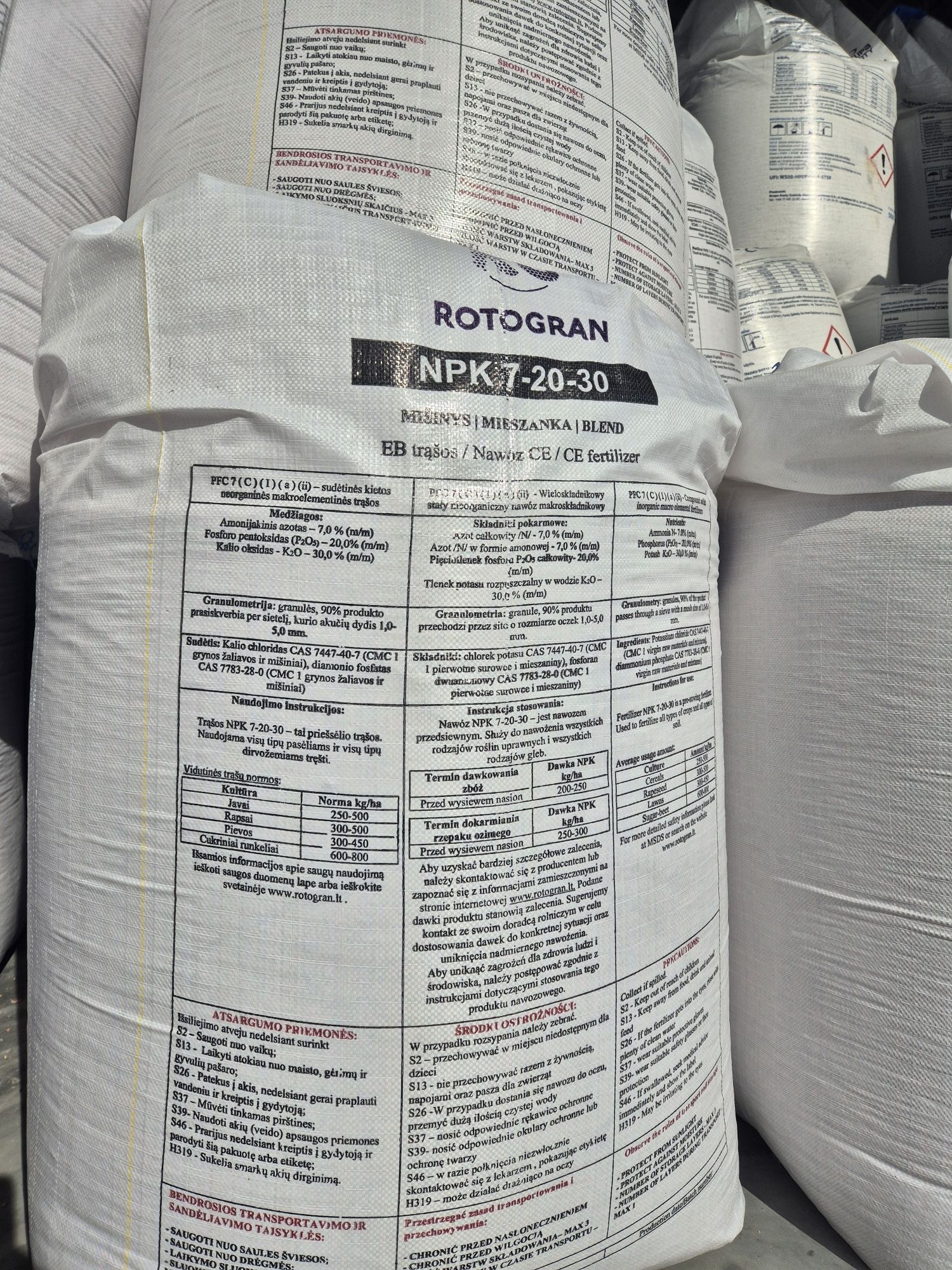 Nawóz wieloskładnikowy NPK 7 20 30 rotogran mozliwy dowoz HDS