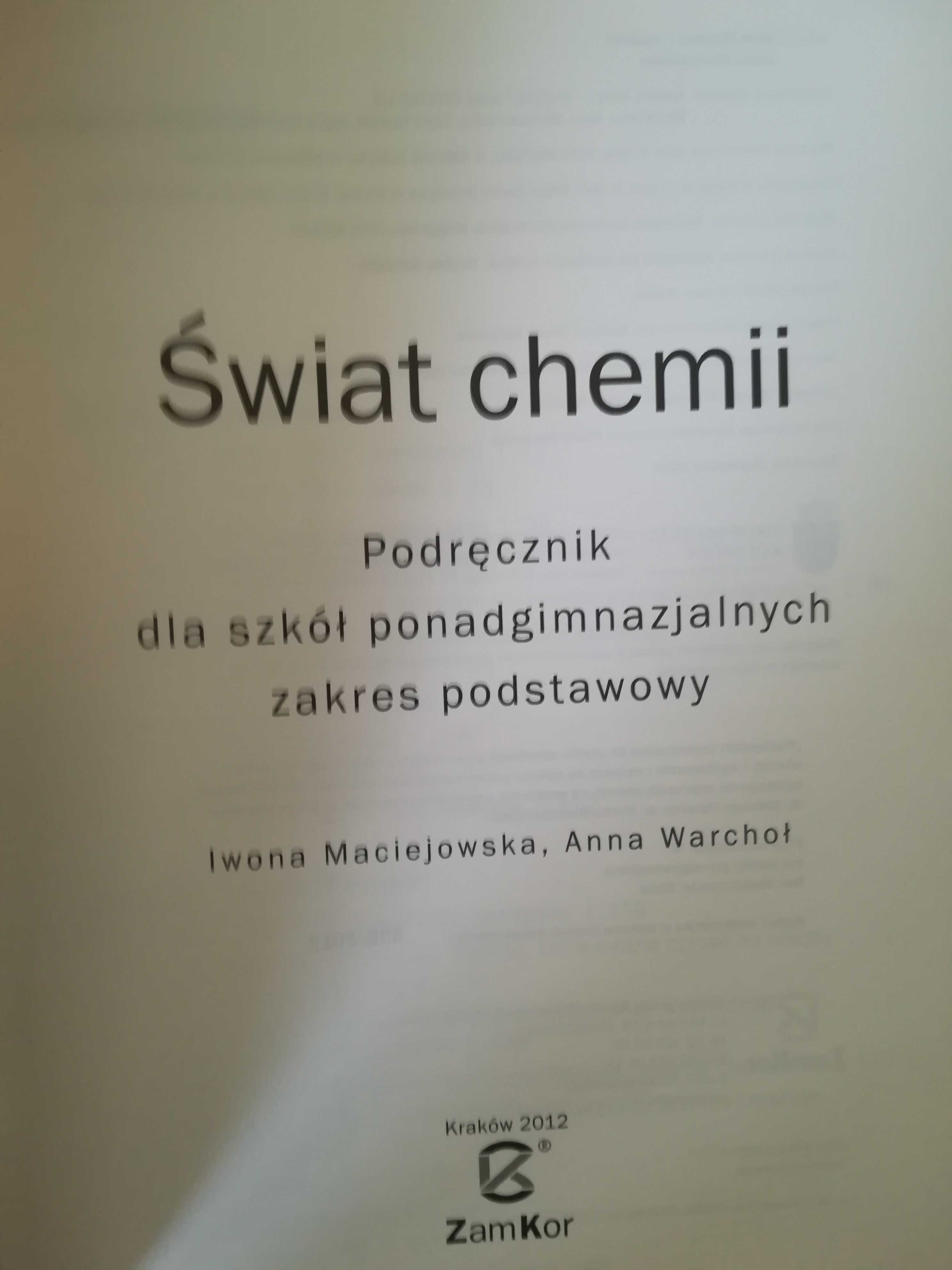 Podręcznik do chemii poziom podstawowy,wydawnictwo ZamKor