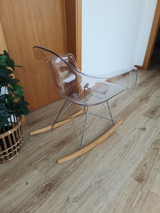 Cadeira baloiço com pés Madeira