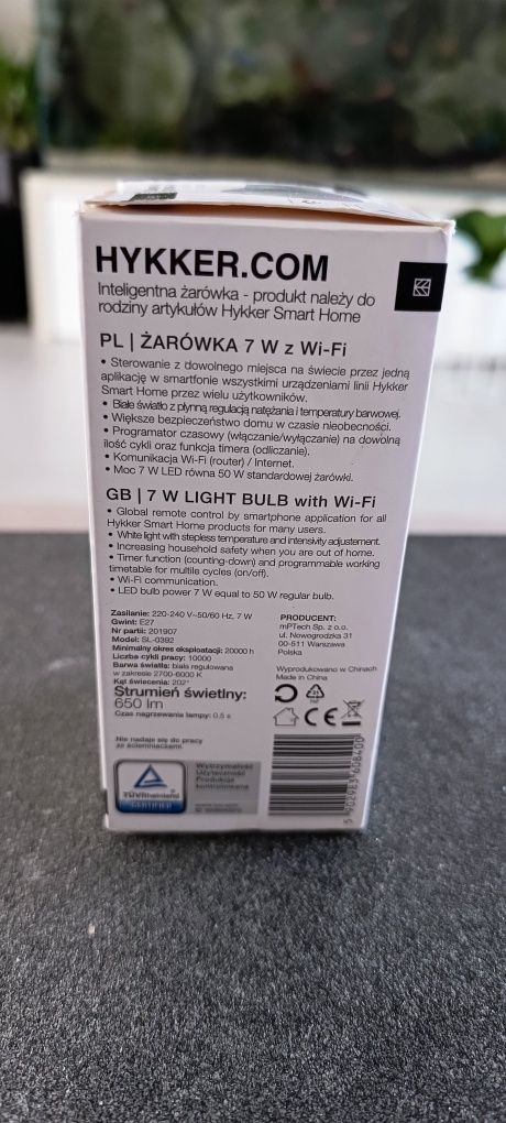 Żarówka 7 W z wifi wi-fi hykker