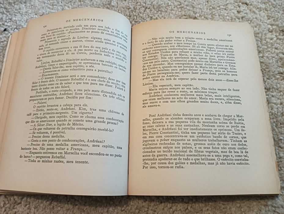 Os Mercenários Jean Larteguy livro antigo Livraria Bertrand*