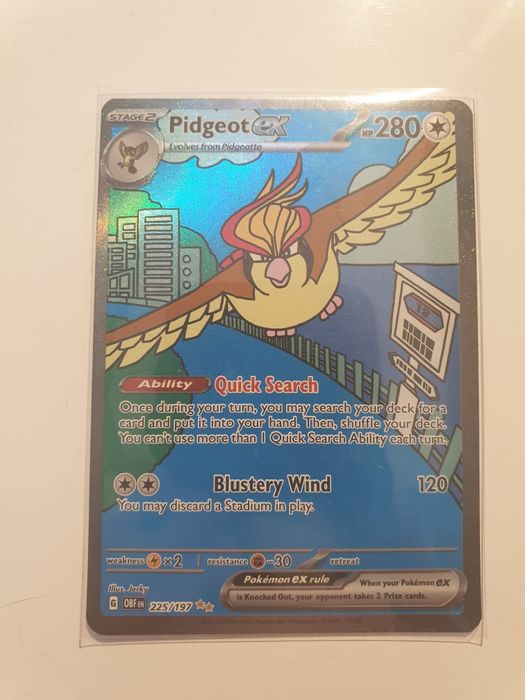 Karta Pokemon "Pidgeot", nowa, w koszulce